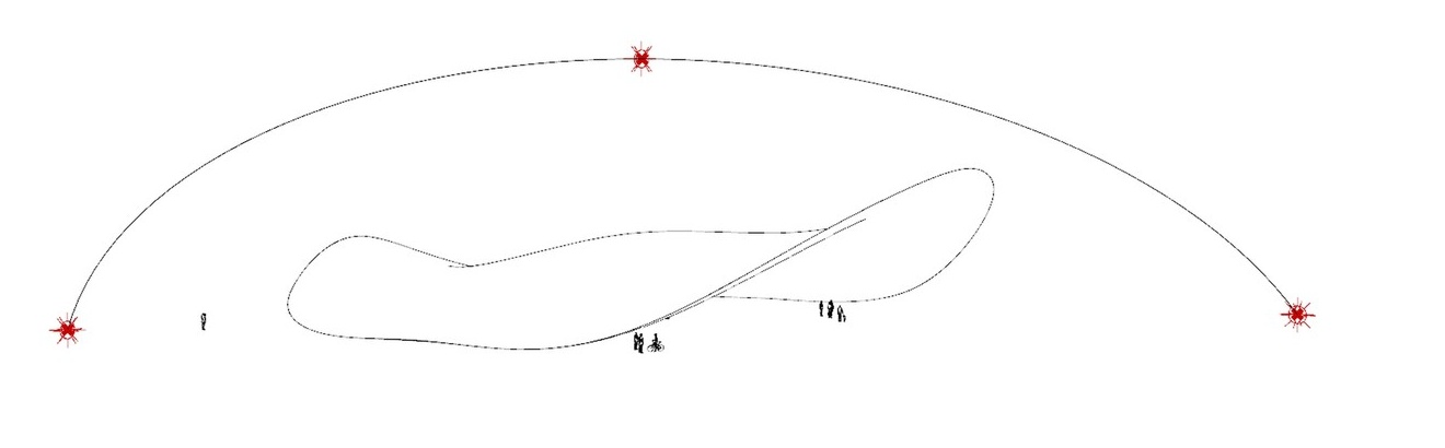 Sun path (attractor arc) driving disc tilt through the day